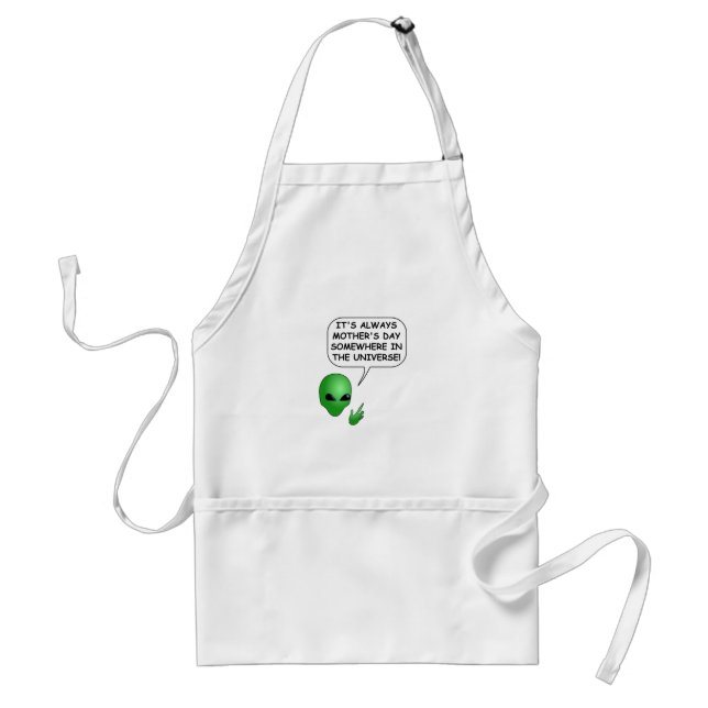 Alien Mother's Day Adult Apron (Front)