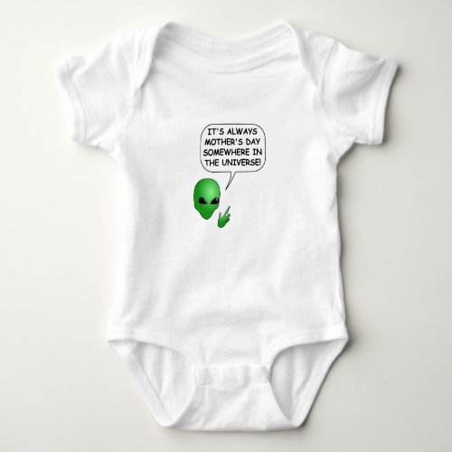 Alien Mothers Day Baby Bodysuit