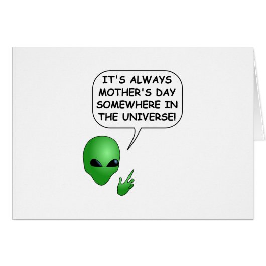 Alien Mother's Day Cards (Front Horizontal)