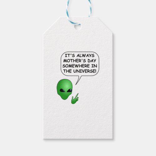 Alien Mothers Day Gift Tags