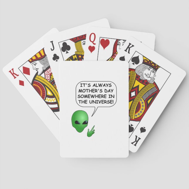 Alien Mother's Day Poker Cards (Back)