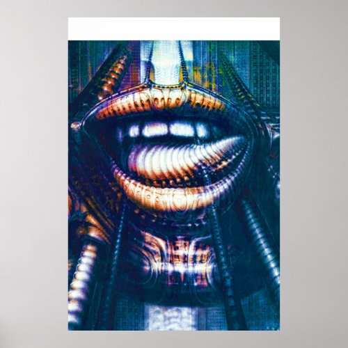 Alien Mouth H R Giger Poster