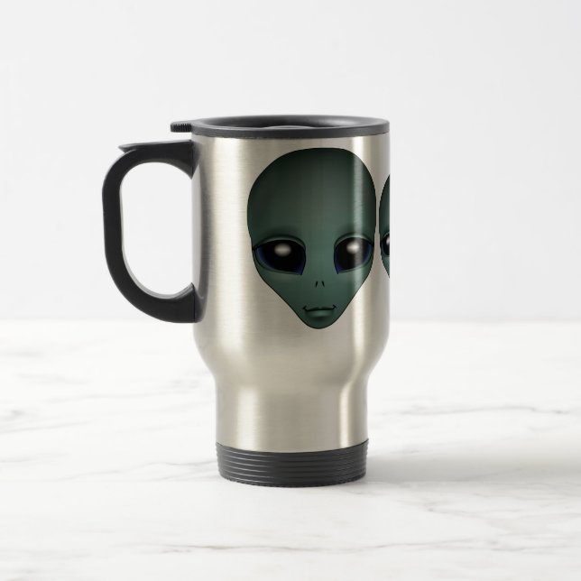 Alien Mug Grey Extraterrestrial Cups & Alien Glass (Left)