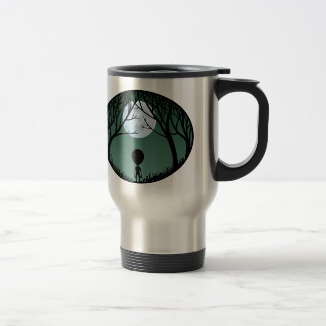Alien Mug Grey Extraterrestrial Cups & Alien Glass (Right)