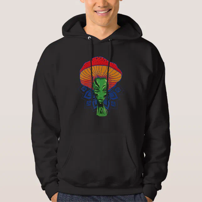 Alien Mushroom Head For Hat With Mandala Hoodie Zazzle