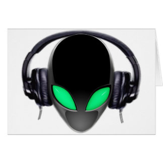 Alien Music Lover DJ - Smooth Cetacean Cards