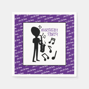 Alien Musician, Birthday Napkins