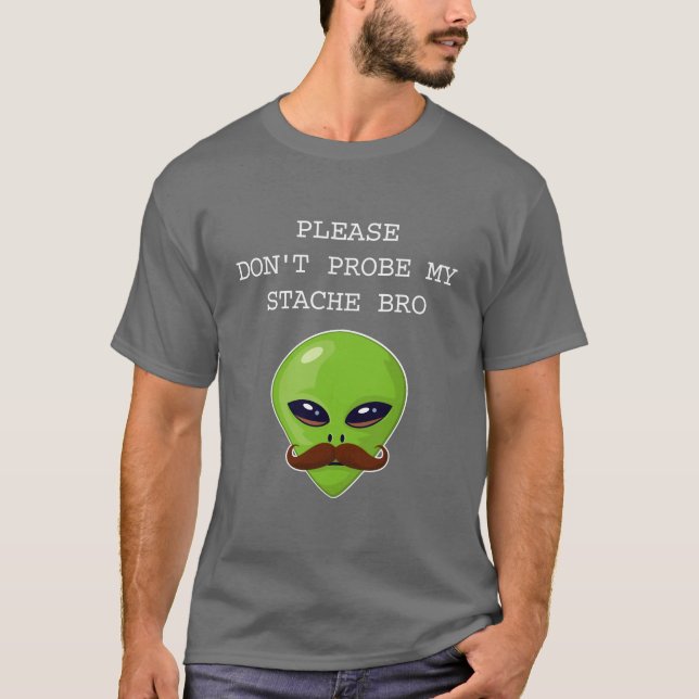 Alien Mustache T-Shirt (Front)