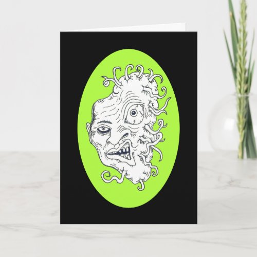 Alien Mutant Virus Get Well Card