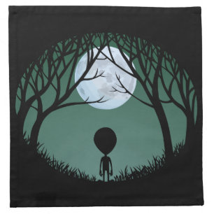 Alien Napkins E.T. Cool Alien Grey Napkins & Decor