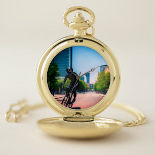 Alien nature earth digital art poster pocket watch