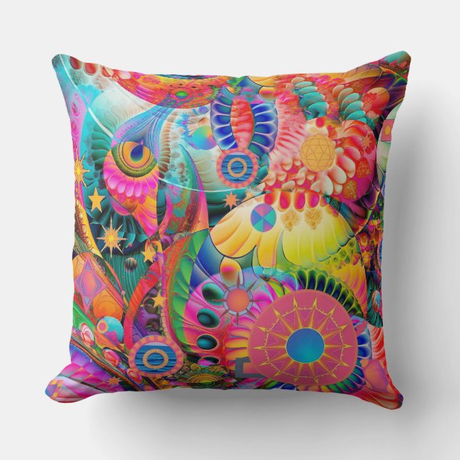 Alien Nature Throw Pillow (Front)