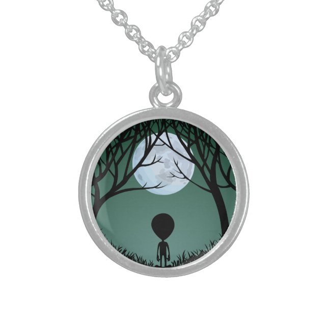 Alien Necklace E.T. Gifts Extraterrestrial Jewelry (Front)