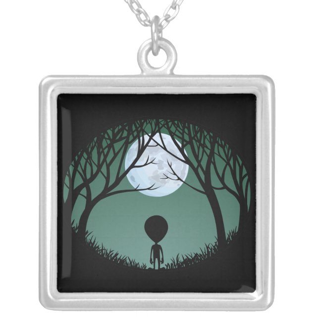 Alien Necklace Grey Alien Gifts ET Alien Keepsake (Front)