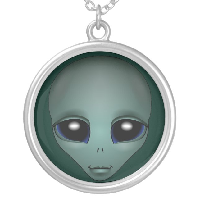 Alien Necklace Grey Alien Gifts ET Alien Keepsake (Front)