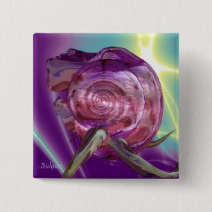 ALIEN NEREIDE /NYMPH OF WATER,PINK SEASHELL Sci-Fi Button