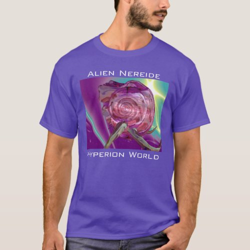 ALIEN NEREIDE NYMPH OF WATERPINK SEASHELL Sci_Fi T_Shirt