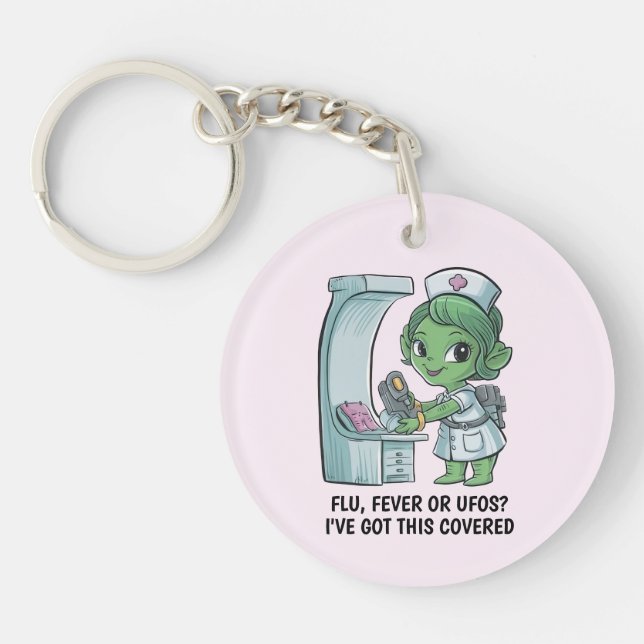 Alien Nurse Keychain (Front)