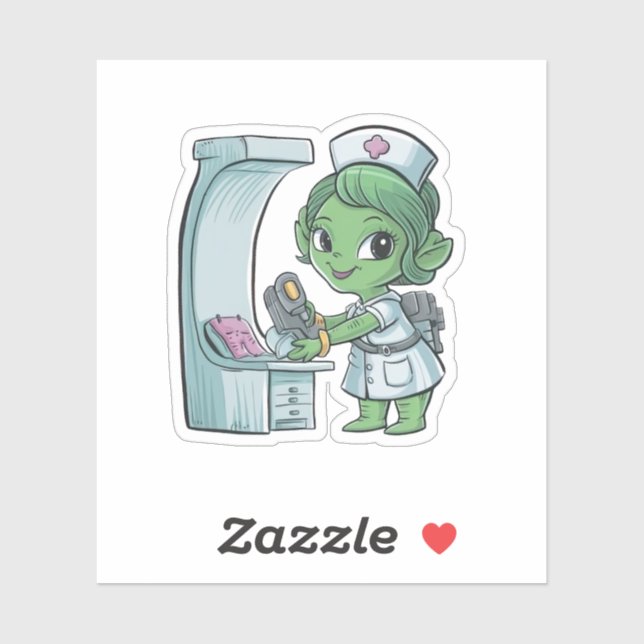 Alien Nurse Sticker (Sheet)