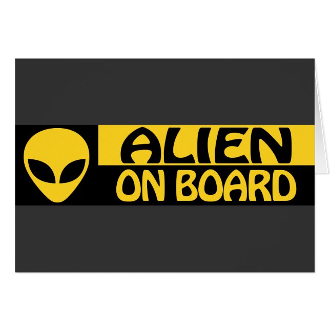 ALIEN ON BOARD CARDS (Front Horizontal)