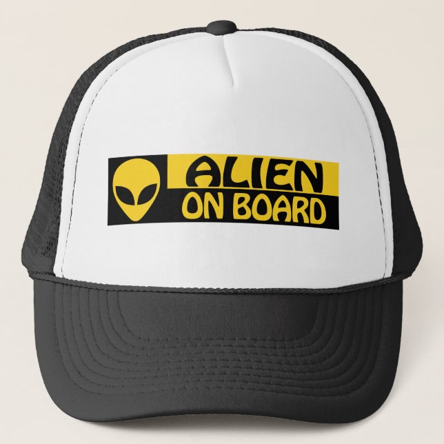 ALIEN ON BOARD TRUCKER HAT (Front)