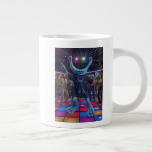 Alien on Dance Floor, Smiling alien, Giant Coffee Mug