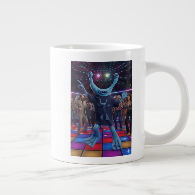 Alien on Dance Floor, Smiling alien,  Giant Coffee Mug (Right)