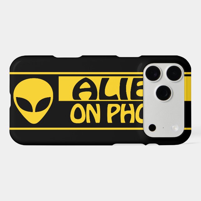 ALIEN ON PHONE Case-Mate iPhone CASE (Back (Horizontal))