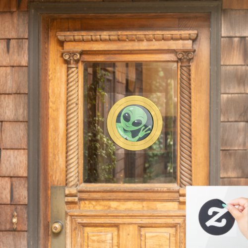 Alien Onboard Funny Boat Porthole Window Cling