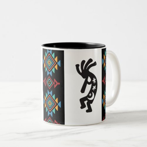 Alien or Human Kokopelli  Two_Tone Coffee Mug