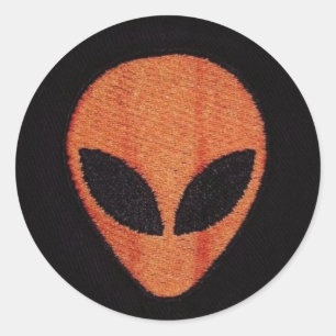 ALIEN-ORANGE FACE stickers