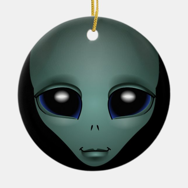 Alien Ornament Cute Alien Decoration Personalized (Front)