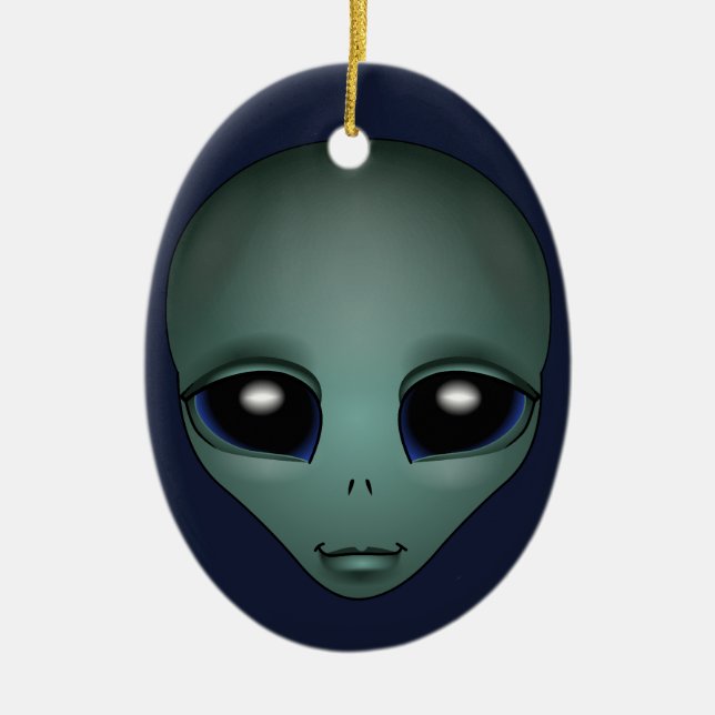 Alien Ornament Cute Alien Decoration Personalized (Front)