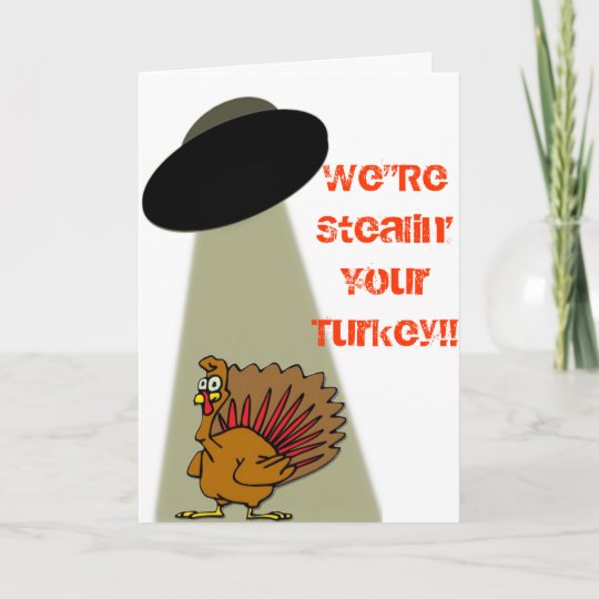 Alien Out of This World ThanksGiving! Holiday Card | Zazzle.com