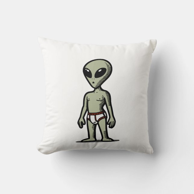 Alien Pants Throw Pillow (Front)