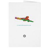 Alien Party greetings card - customized message (Back)