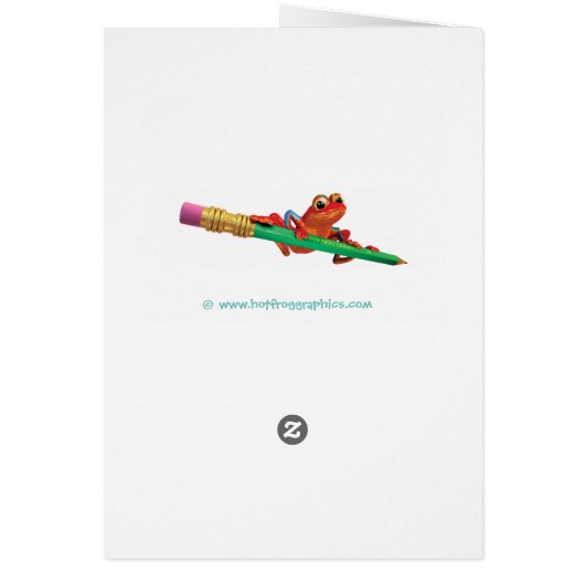 Alien Party greetings card - customized message (Back)
