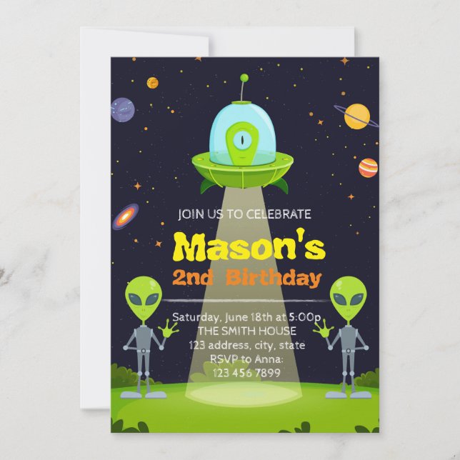 Alien party invitation (Front)