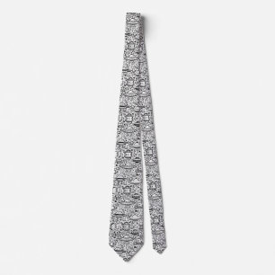 Alien Pattern Neck Tie