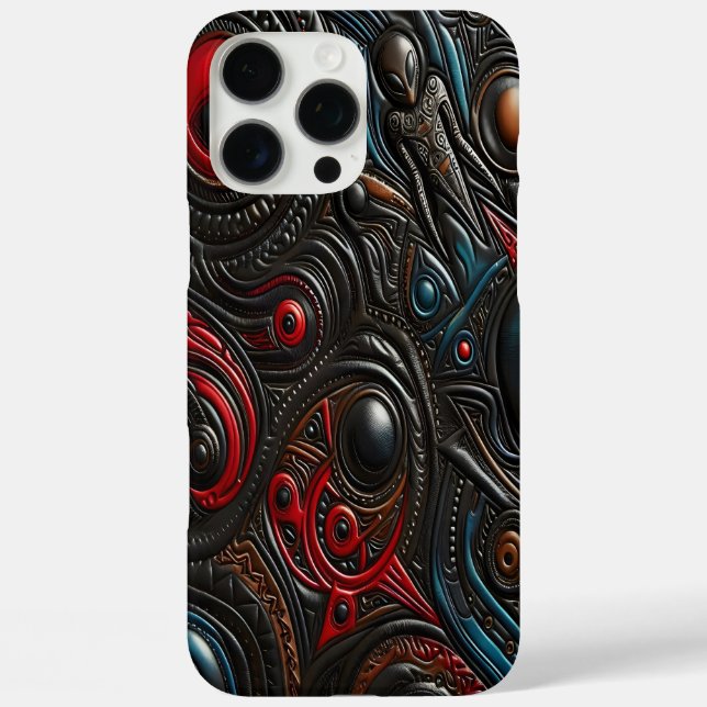Alien Patterns Unveiling Cosmic Secrets Case-Mate iPhone Case (Back)