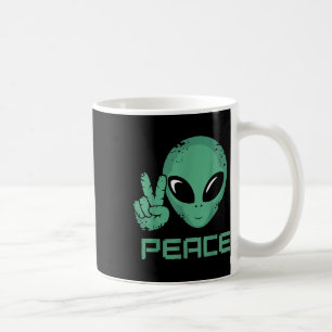 Alien Peace Hippie Ufo Coffee Mug