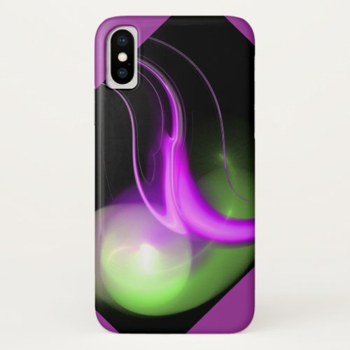 ALIEN PEARL black purple iPhone X Case