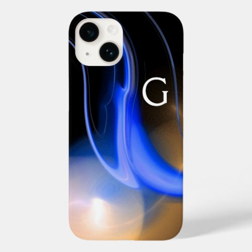 ALIEN PEARL  BLUE BLACK WHITE ABSTRACT Monogram Case_Mate iPhone 14 Case