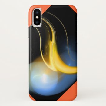 Alien Pearl Blue Black Yellow Iphone X Case by AiLartworks at Zazzle
