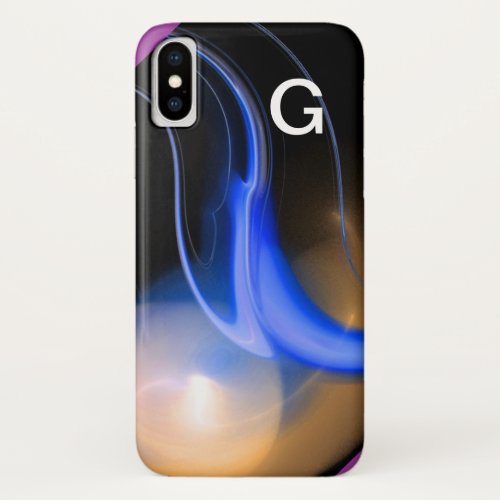 ALIEN PEARL Monogram Blue Purple iPhone X Case