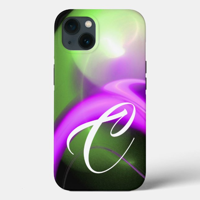 ALIEN PEARL MONOGRAM Green Purple Pink Fractals  Case-Mate iPhone Case (Back)