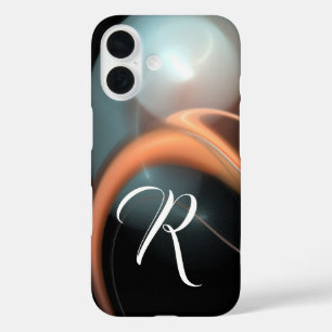 ALIEN PEARL MONOGRAM Pink White Fractal Swirls iPh iPhone 16 Case