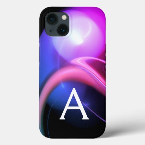 ALIEN PEARL MONOGRAM PinkPurple Fractal Swirls iPhone 13 Case