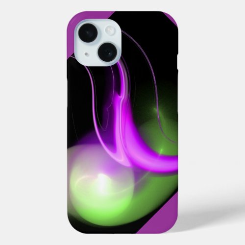 ALIEN PEARL MONOGRAM Purple Green iPhone 15 Case