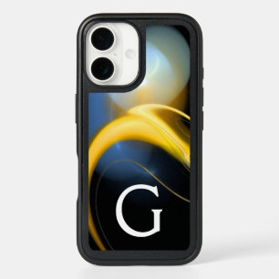 ALIEN PEARL MONOGRAM Yellow Blue  iPhone 16 Case